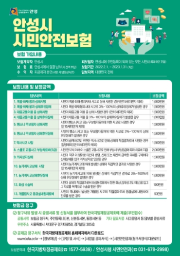 안성시, 2022년 시민안전보험 가입