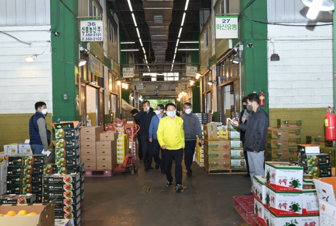 구리시, 농수산물도매시장 활성화를 위한 현장방문 실시 ⓒ타임즈