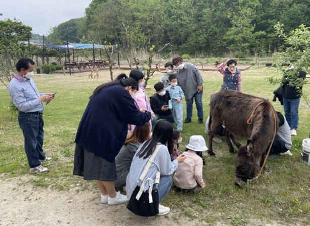 장애아동과 당나귀가 함께하는 ‘동키동산’ 농촌치유프로그램 ⓒ타임즈