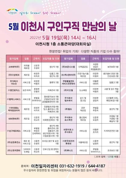 5월 구인구직 만남의 날 행사 ⓒ타임즈