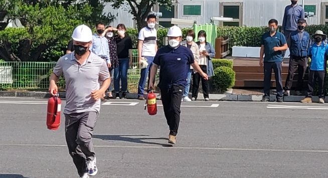 구리하수처리장, 화재 발생 대비 합동소방훈련