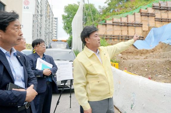 방세환 광주시장 당선인, 장마철 대비 현장검검