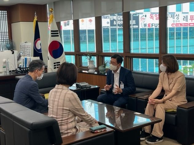 전진선 양평군수, 한강유역환경청 방문