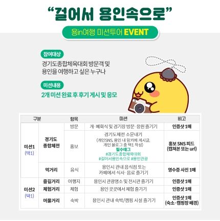 걸어서용인속으로 이벤트 안내 이미지