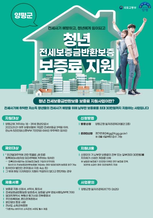 청년 전세보증금반환보증 보증료 지원 사업
