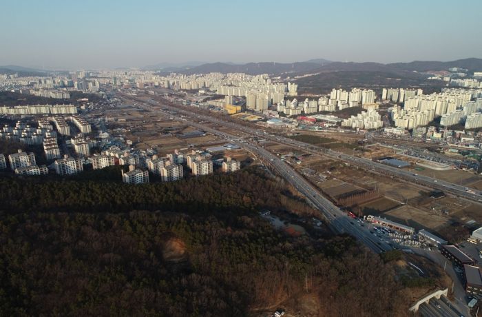기흥구 보정동과 마북동 일원 경기용인플랫폼시티 사업 대상구역 전경