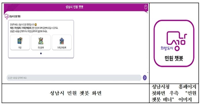성남시, 24시간 민원 상담 '챗봇 서비스' 도입