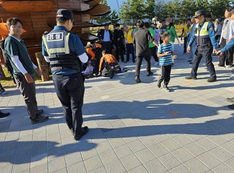 쓰러진 관람객 신속 발견 조치