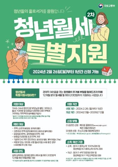 24년 청년월세특별지원 안내문