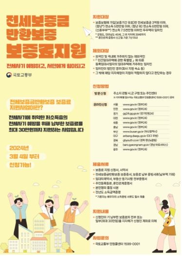 전세보증금반환 보증 보증료 지원