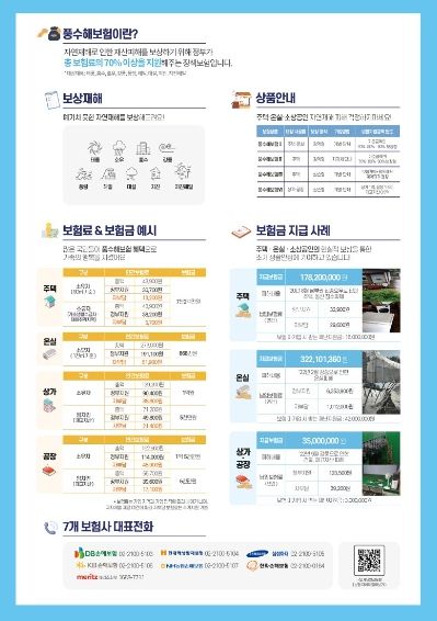 용인특례시가 자연재난으로 피해를 입은 시민 부담을 덜어주기위해 풍수해보험 가입비를 지원한다