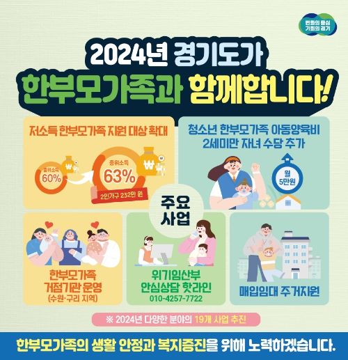 한부모가족 지원 홍보물