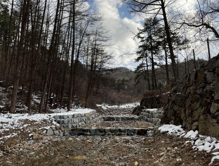 산사태 예방 시설물 사례