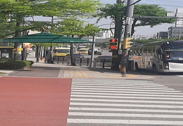 적색 잔여시간 표시기 설치 예시