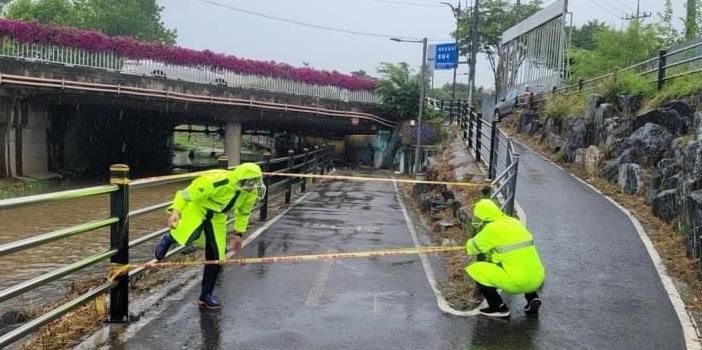 성남시, 18일 7시 호우 경보에 따른 적극대응 실시(1) ⓒ타임즈
