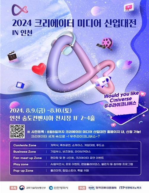 ‘2024 크리에이터 미디어 산업대전 in 인천’개최