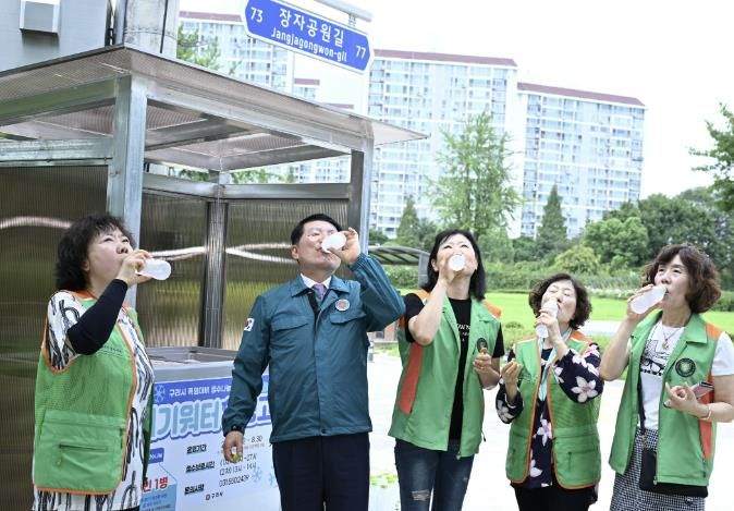 구리시, 힐링냉장고·그늘막 등 무더위쉼터 현장점검