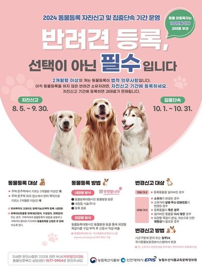 동물등록 자진신고 포스터