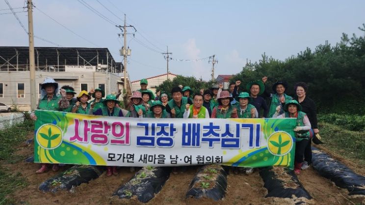 이천시 모가면새마을협의회, 「사랑 나눔 행사」 김장배추 심기 행사