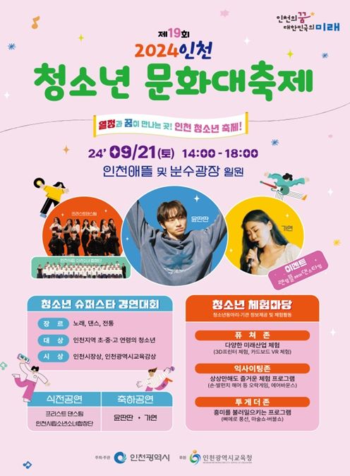 인천청소년문화대축제 포스터