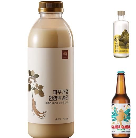 인삼막걸리,인삼증류주,삼바삼바 맥주