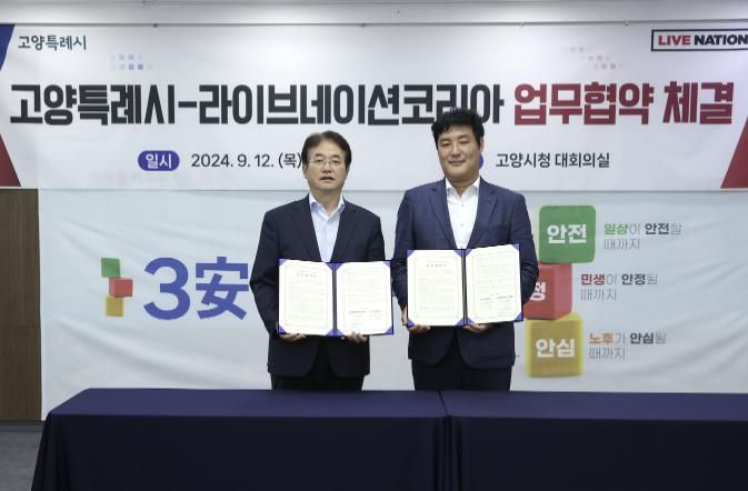 고양시-라이브네이션코리아 업무 협약 체결