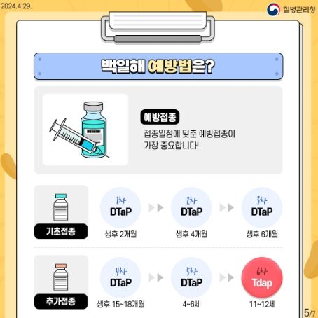 남양주시, 영유아 등 백일해 예방 위한 철저한 주의 당부