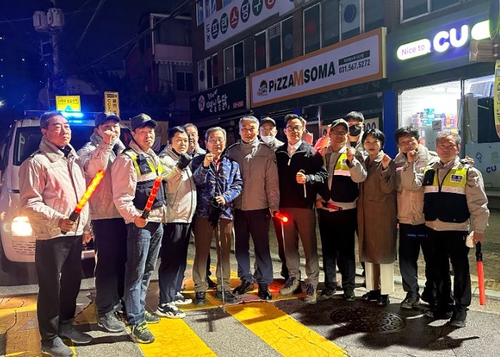 남양주시 다산1동 자율방범대, 수험생 무료 수송 봉사 실시