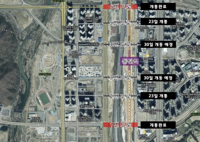 화성 동탄1·2신도시 잇는 경부직선화 상부연결도로 이달 전면 개통!