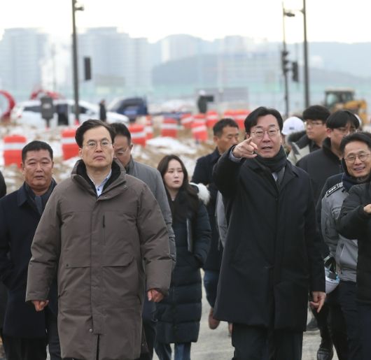 경부고속도로 상부연결도로 개통 전 현장 점검