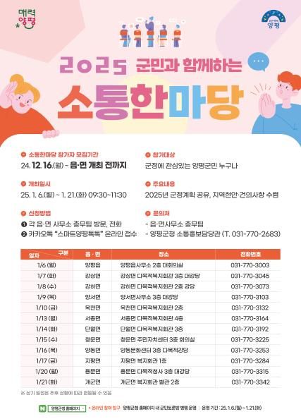 2025년 소통한마당 운영