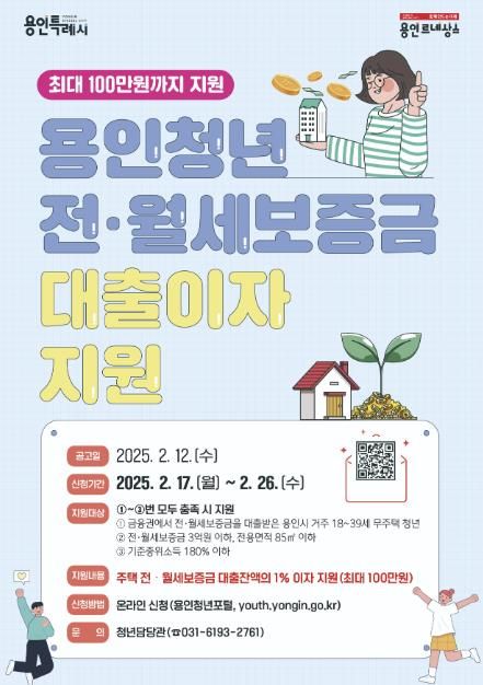 2025년 전·월세 대출이자 지원 홍보 포스터