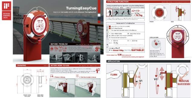 용인특례시는 자체 개발한 인명구조구명환(Turning Easy Cue) 디자인이 ‘IF 디자인 어워드 2025’ 제품디자인 콘셉트 부문 본상을 수상했다
