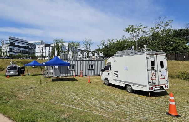 대기환경이동측정차량 숙련도평가 현장 사진