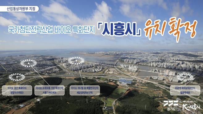 '시흥시, 국가첨단전략산업 바이오 특화단지 유치확정' 홍보 사진