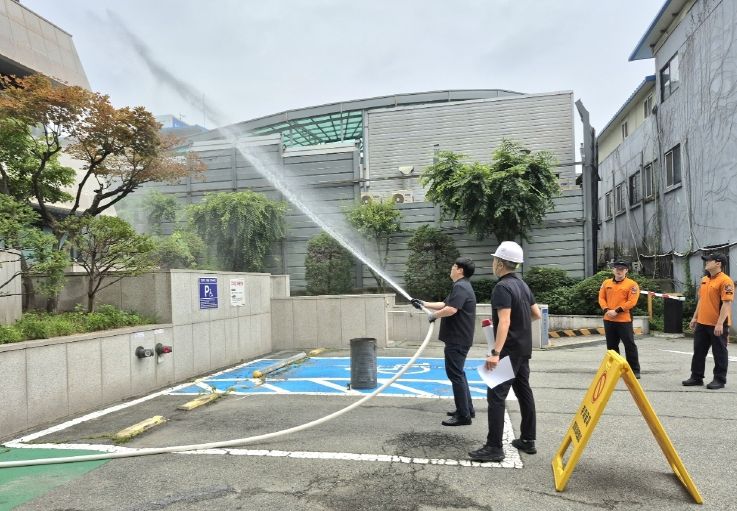용인도시공사, 여름철 화재 대비 소방합동훈련 실시