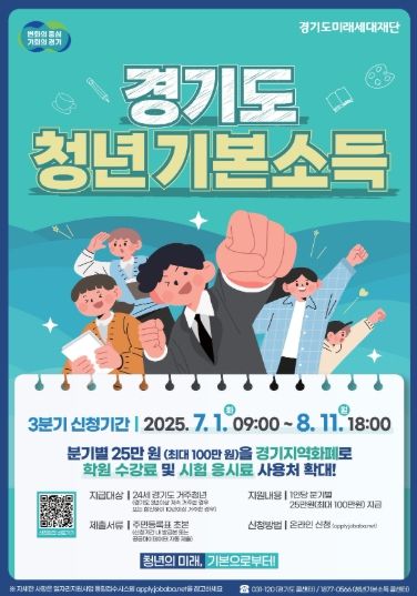 경기도 청년기본소득 안내문.