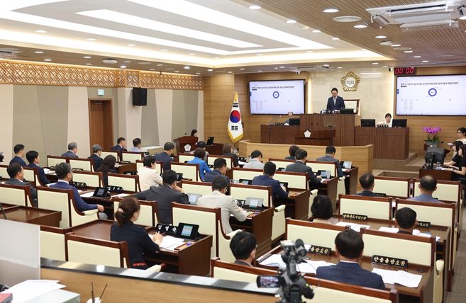 평택시의회 제256회 제1차 정례회 제2차 본회의 전경