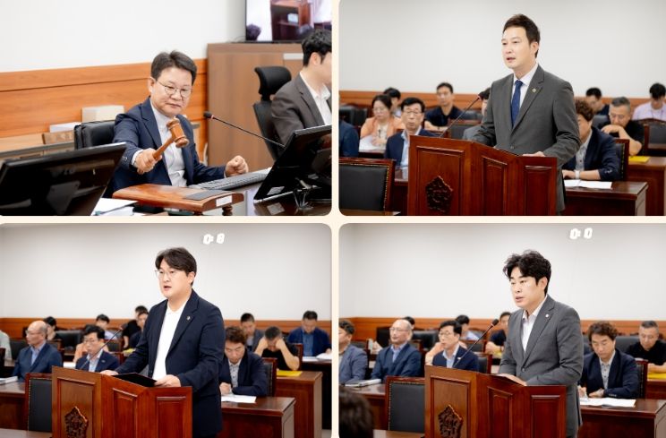 (윗줄부터 시계방향으로) 박경원 위원장, 이진환 의원, 김상수 의원, 김지훈(민) 의원