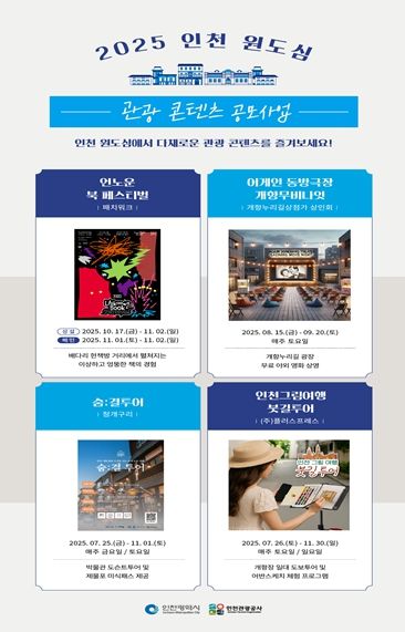 「2025 인천 원도심 관광 콘텐츠 공모」포스터