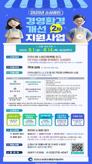 소상공인 경영환경개선 지원사업 홍보 포스터
