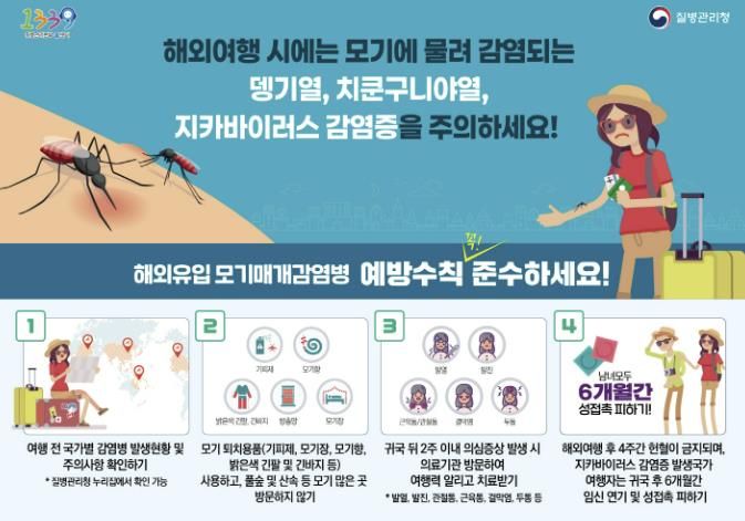 '해외유입 모기매개 감염병 예방수칙' 안내