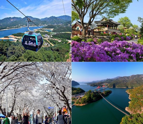 청풍호 전경 및 주요 관광지