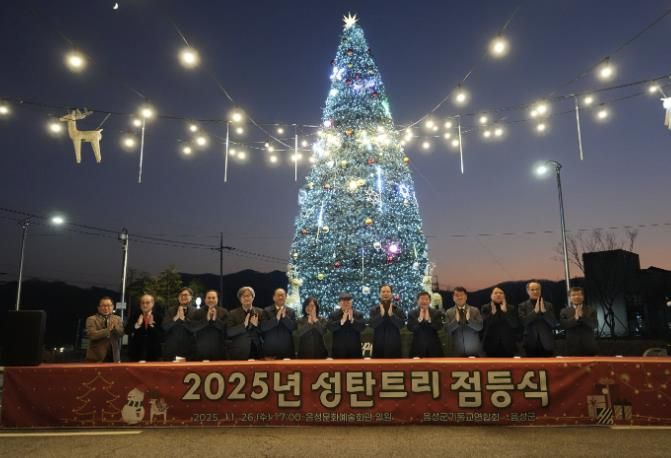 음성군, 음성문화예술회관에 성탄 트리 점등