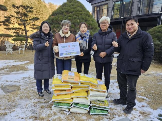 ㈜서윤네트워크, 양평군 청운면 장애인 거주시설 '로뎀의집'에 사랑의 쌀 후원