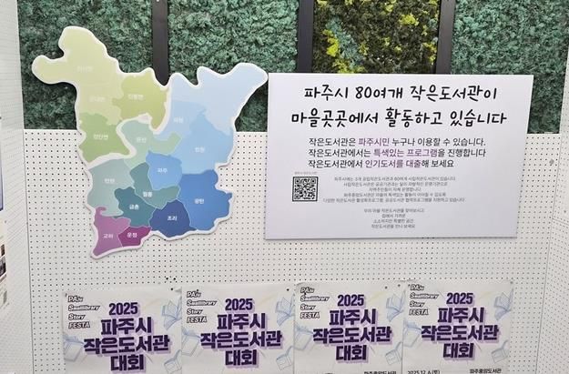 파주시 작은도서관 지원사업… “운영 활성화에 도움”