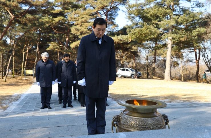 조길형 충주시장 퇴임식(충혼탑참배)