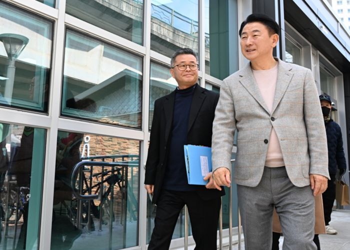 경원선(1호선) 고가 하부 유휴공간 활용을 위한 현장점검 모습